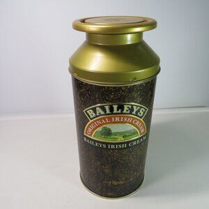 Bailey's Irish Metal Tin Gold & Brown Farmhouse Farm Milk Jug shape easy open